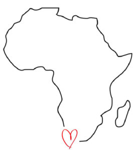 African Map With Heart
